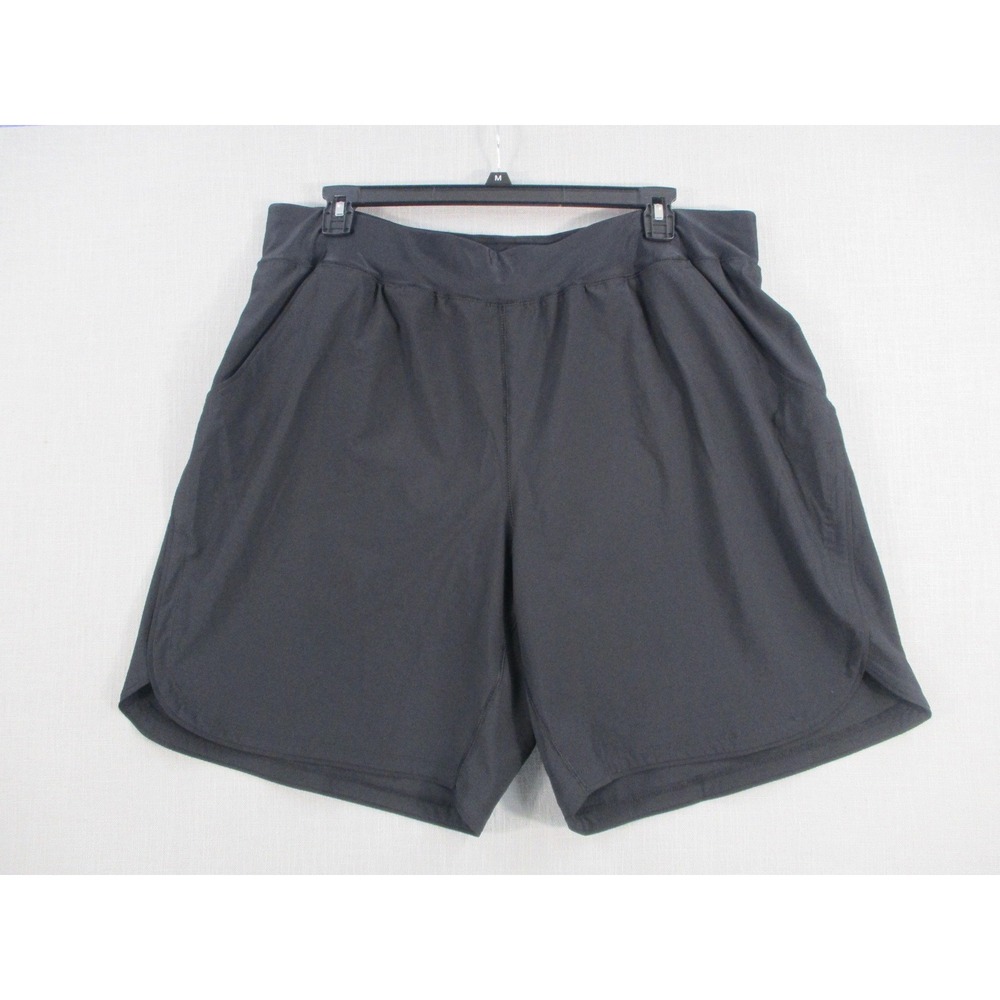 Lands End Womens 22W Black Active Board Shorts Pockets Stretch Swim Hike